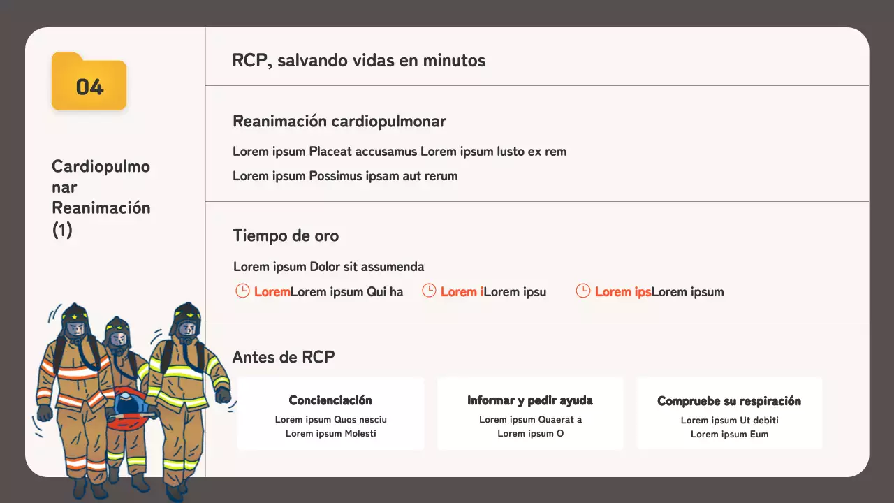Formación en seguridad contra incendios con un concepto de explorador de archivos beige