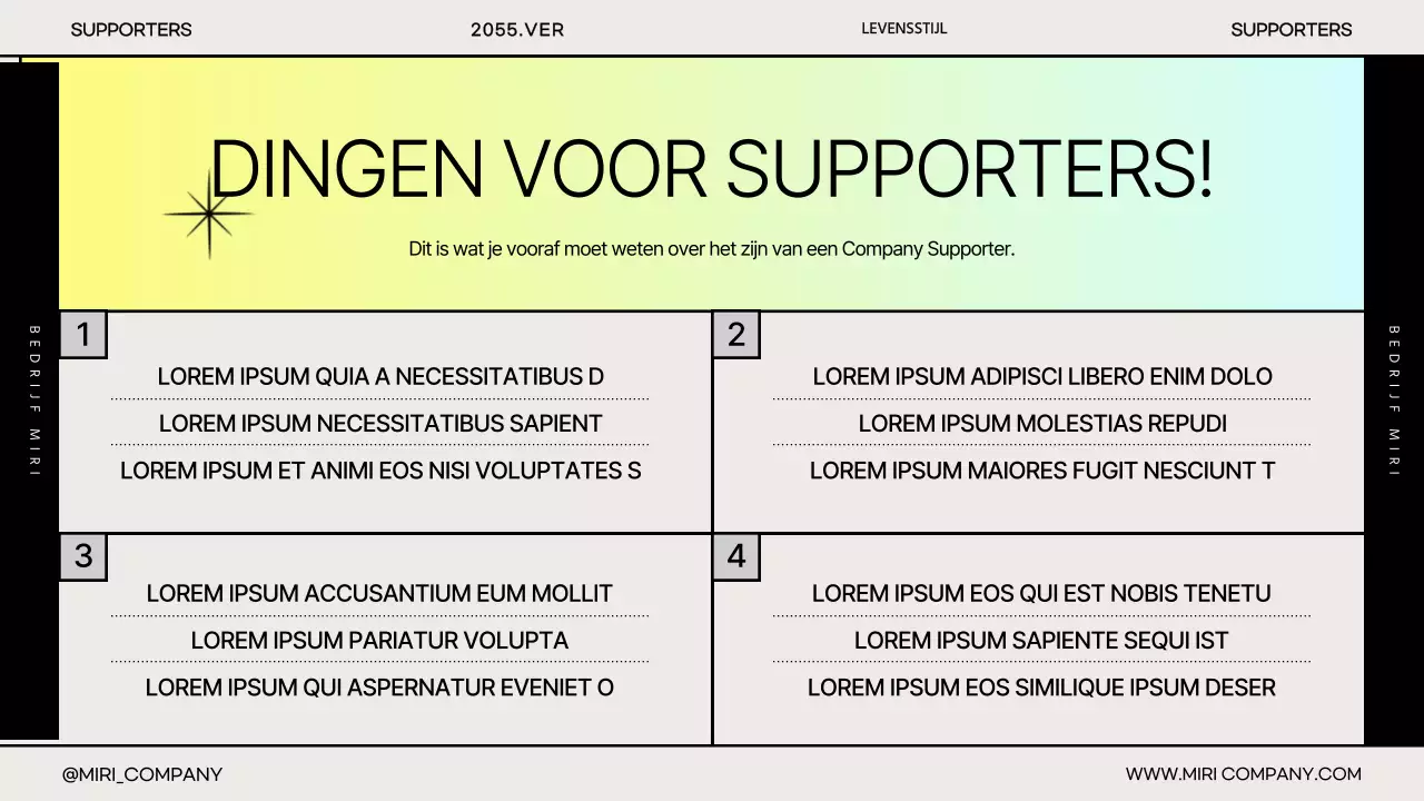 De eenvoudige bedrijfspresentatie van Gradient