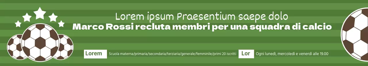 Reclutamento di soci per una squadra di calcio