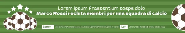 Reclutamento di soci per una squadra di calcio