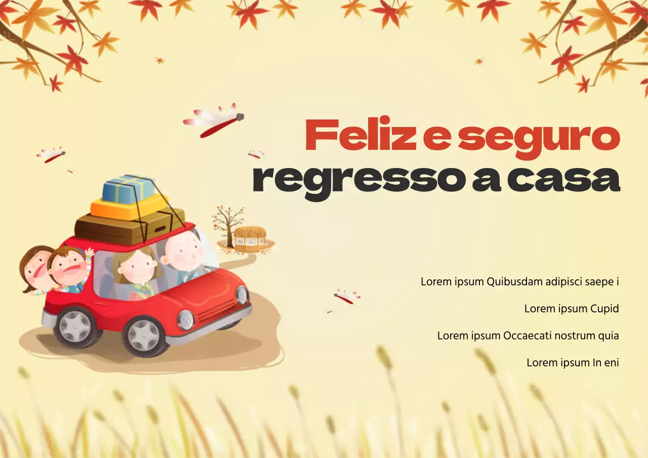 Boa viagem de regresso a casa