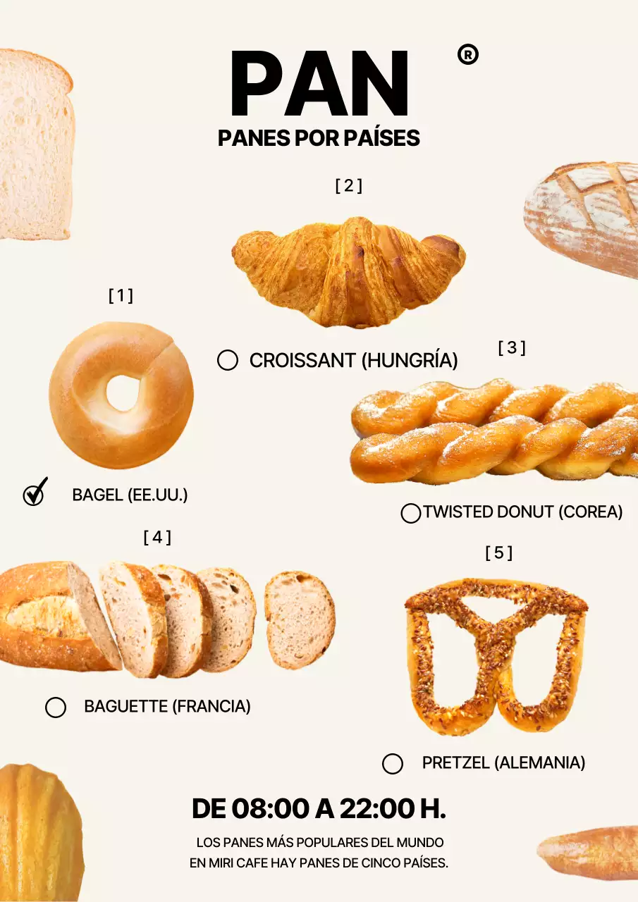 Presentamos el menú global de pan de Beige