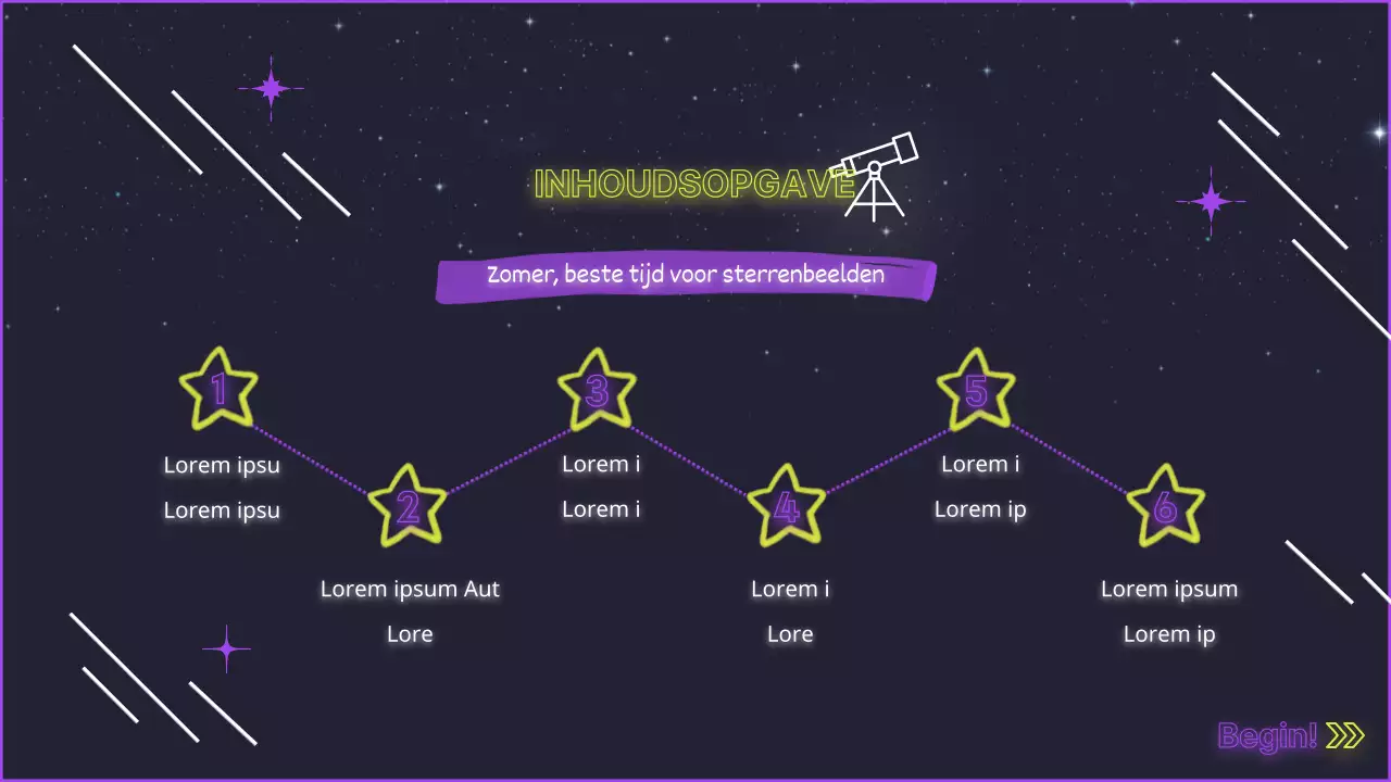 Mystiek neongeel en paars trainingsmateriaal