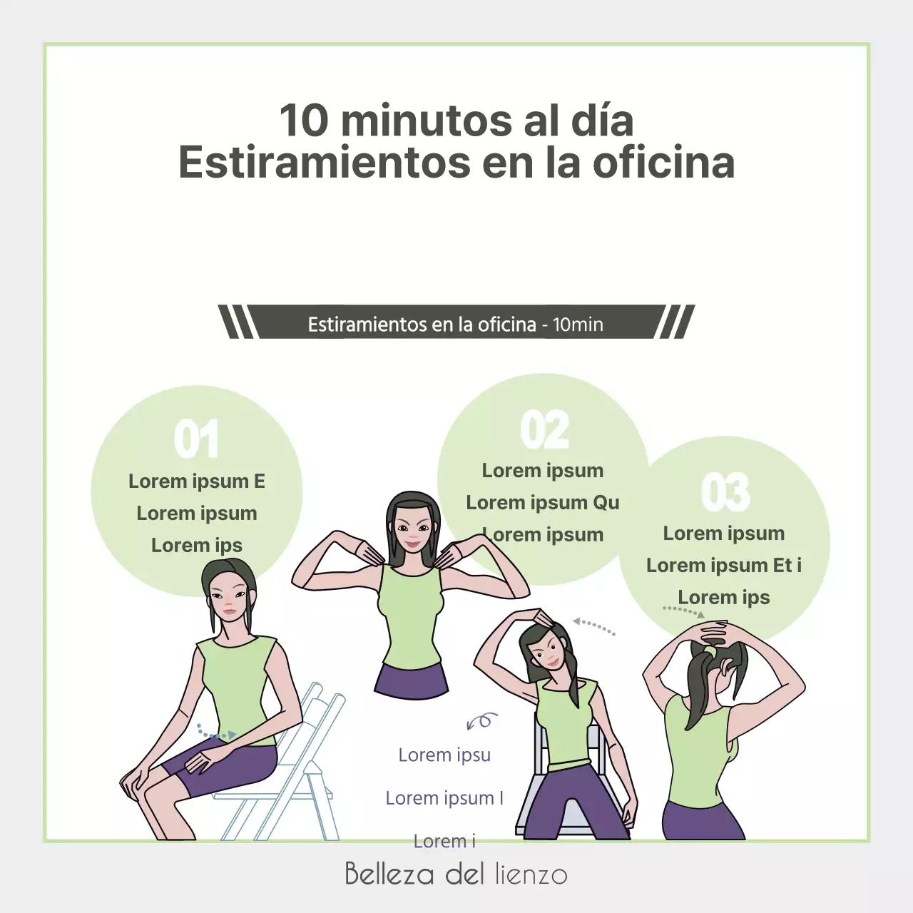 Estiramientos durante 10 minutos al día