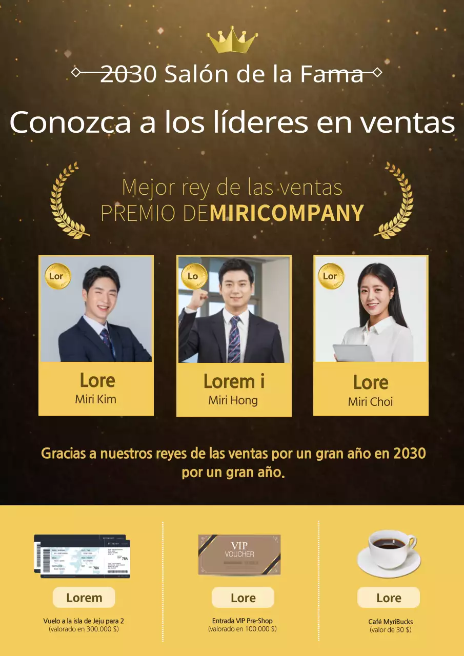 Una colorida guía de contratación de empresas con efecto de brillo amarillo