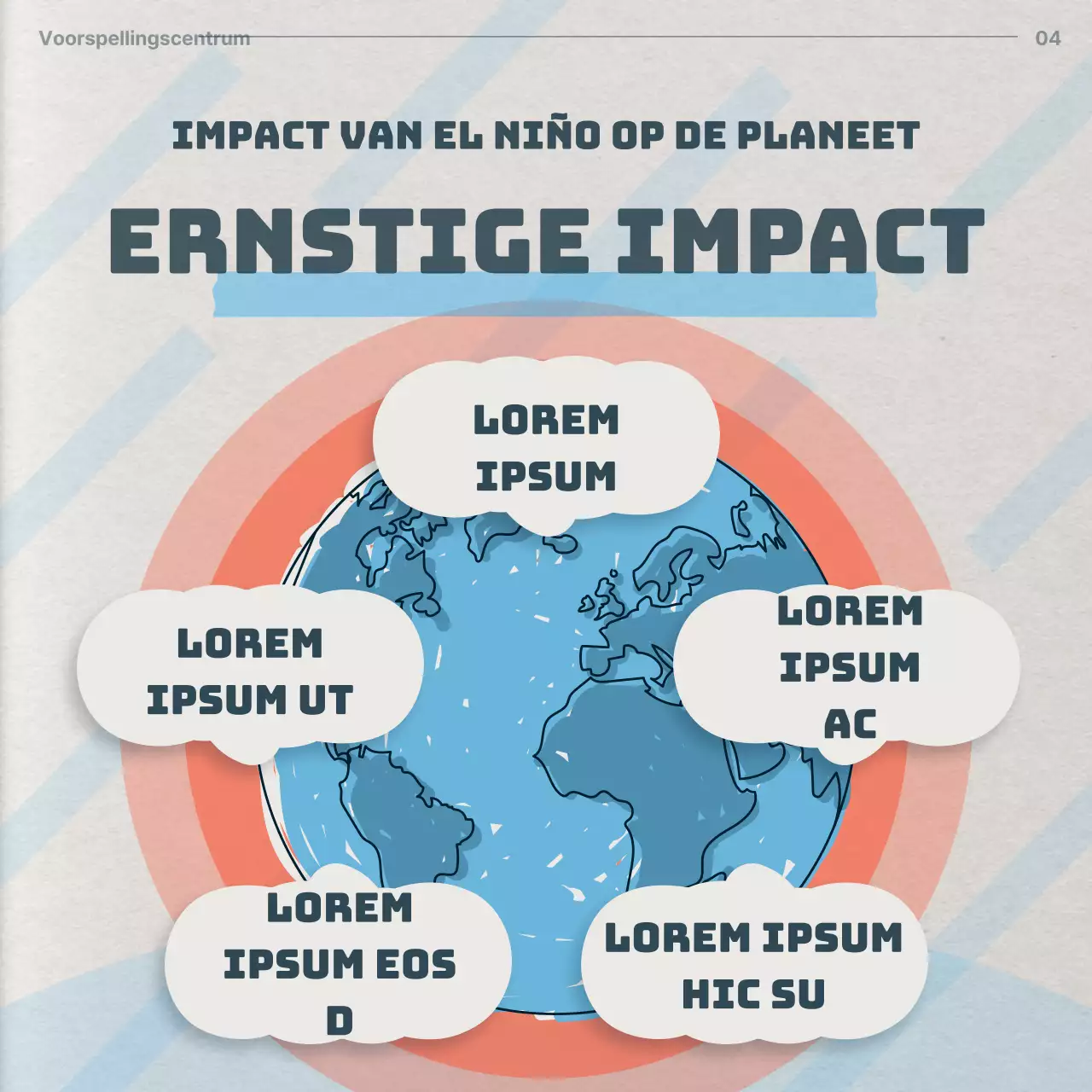 Retro klimaatobservaties in beige en lichtblauw