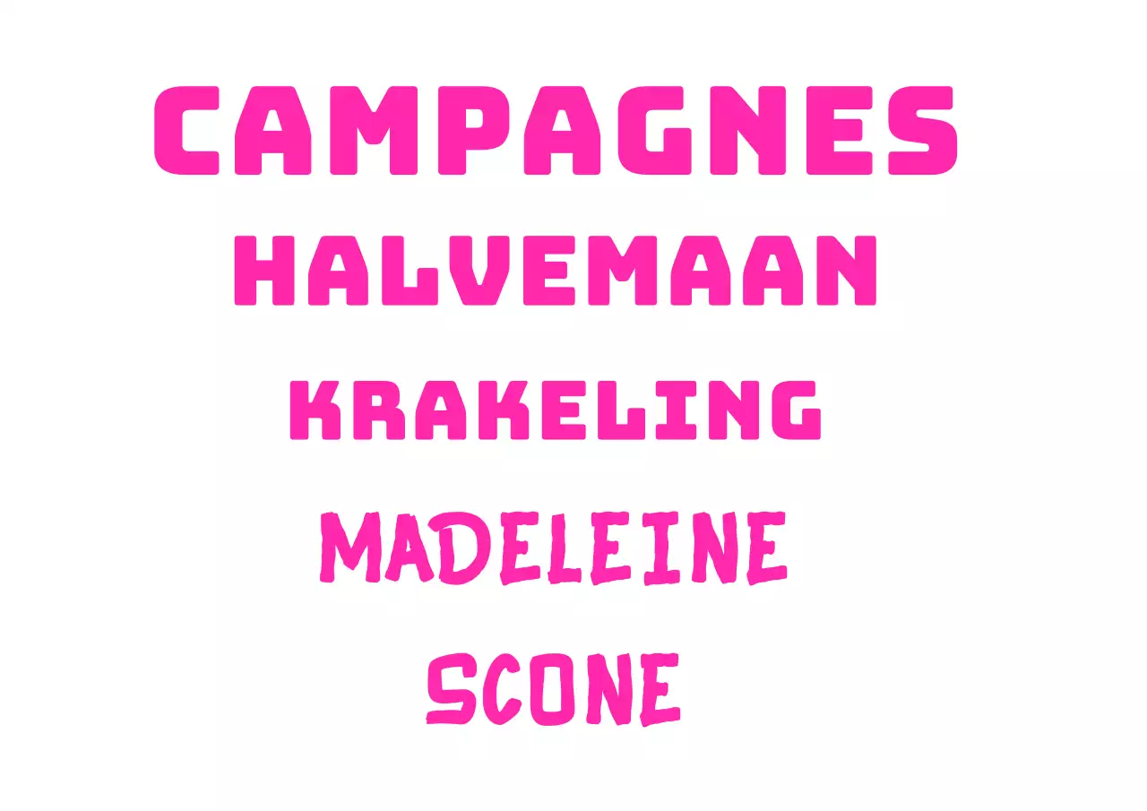 Promoot een dessertwinkel in hot pink met Engelse tekst