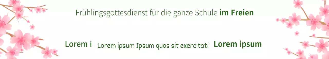 Frühlingsanbetung im Freien