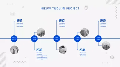 Grijsblauw Tijdlijn Project Infographic Bedrijfsgeschiedenis NIEUW TIMELIJNPROJECT