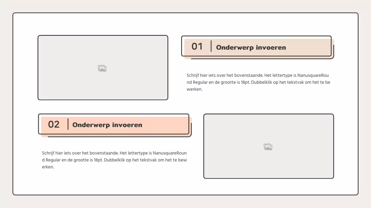 Educatief met puntvormen in roze en beige