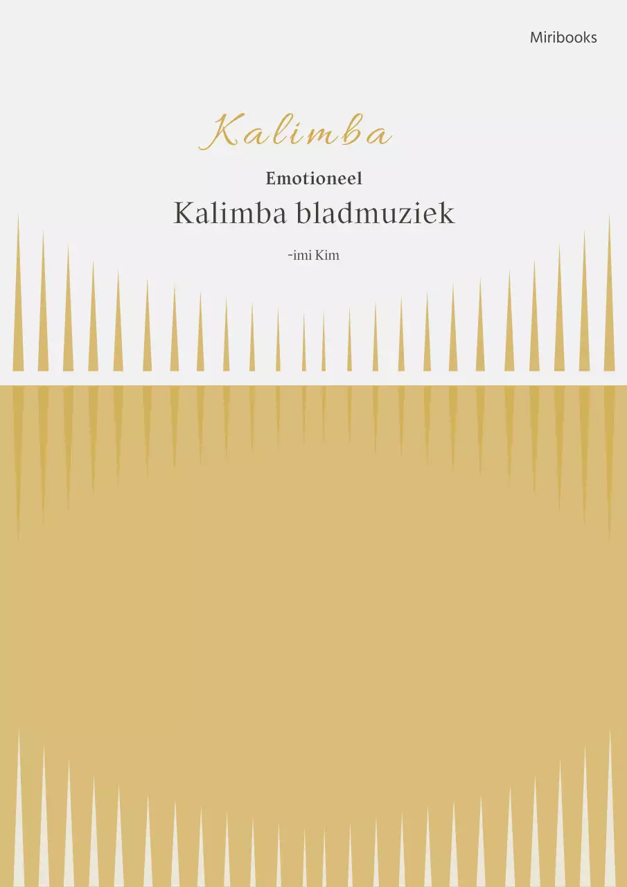 Eenvoudige kalimba met lijnpatroon in grijs en beige