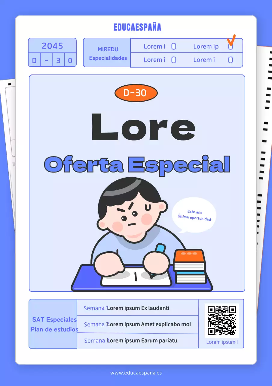 Promueva las conferencias especiales de Blue's Simple SAT