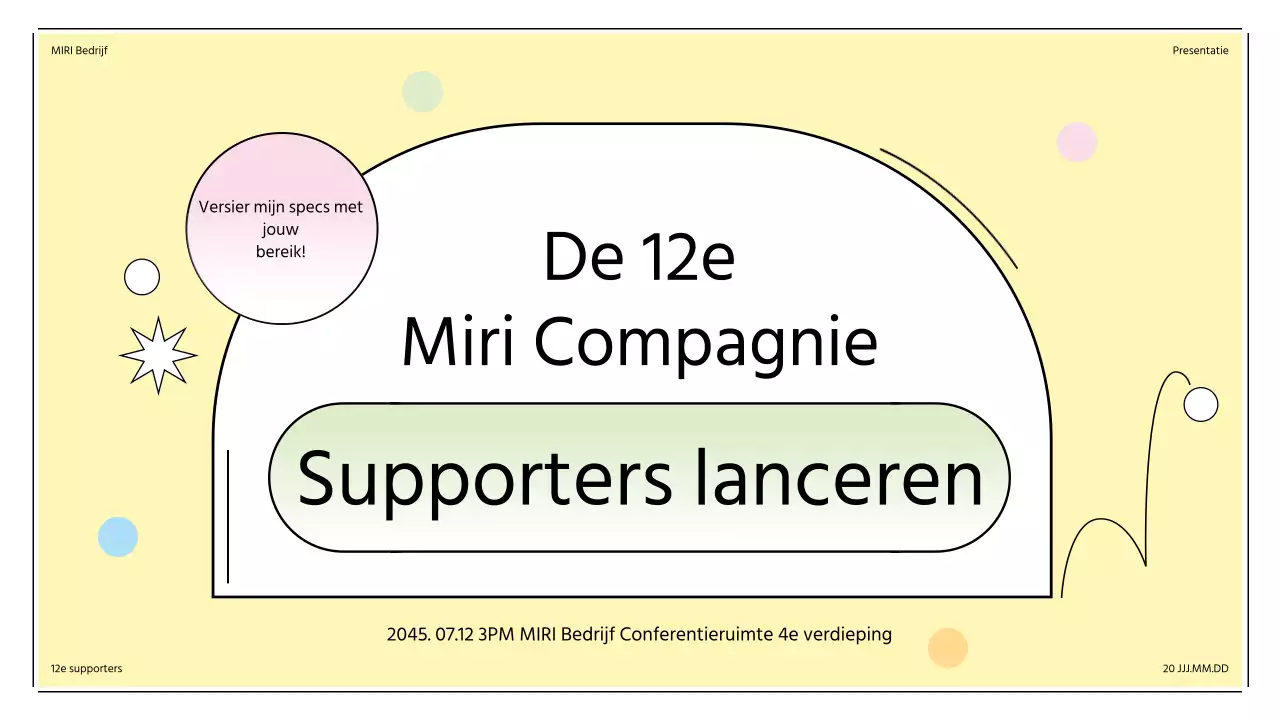Lanceerceremonie voor supporters met pastelkleurige zonneframes