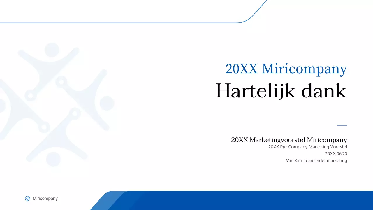 Een eenvoudige zakelijke presentatie in blauw- en grijstinten