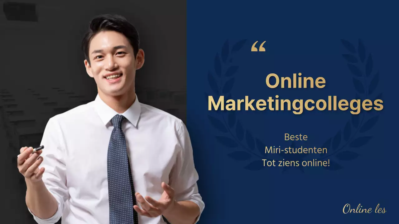 De schone en eenvoudige online marketingtraining van Navy Blue
