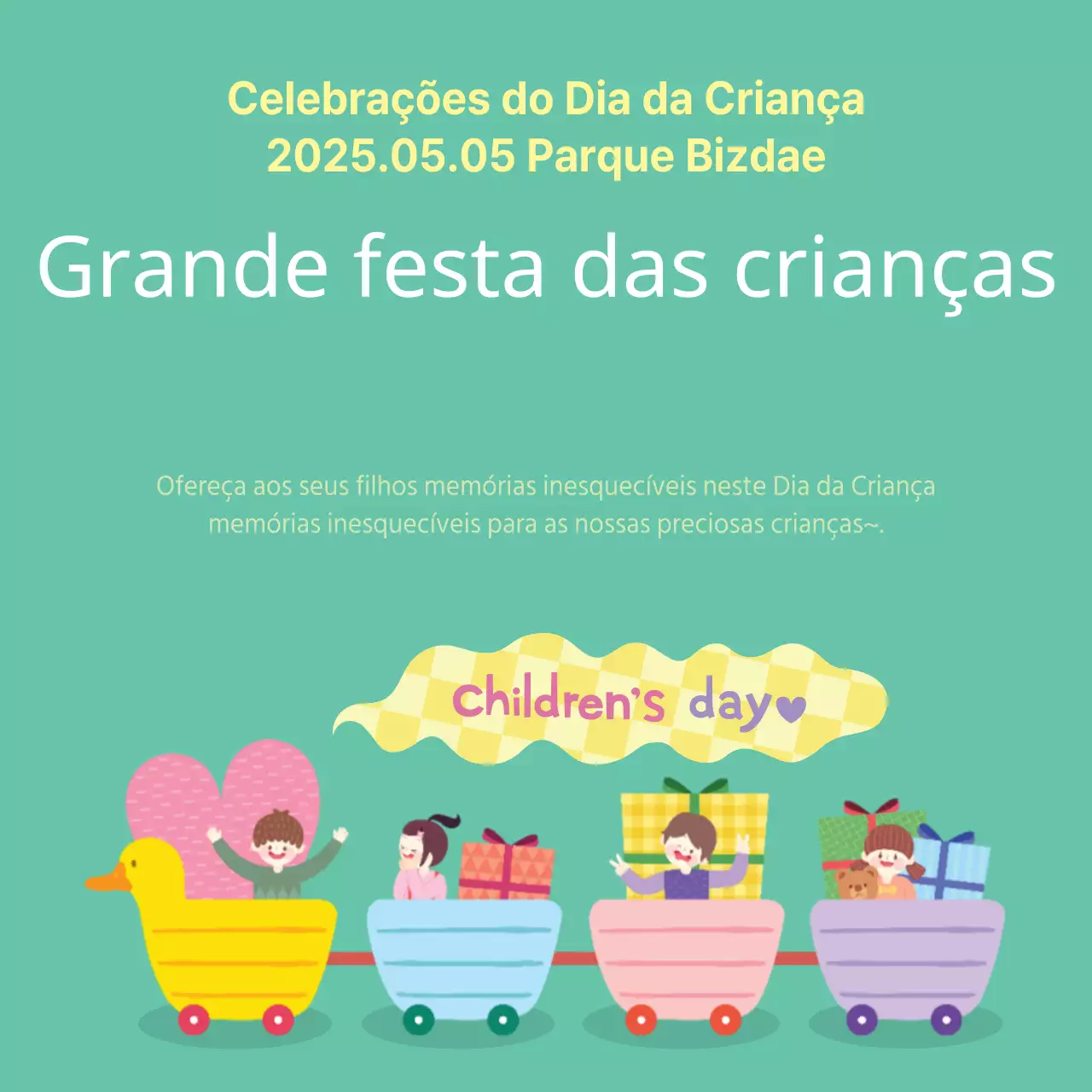 A grande festa das crianças