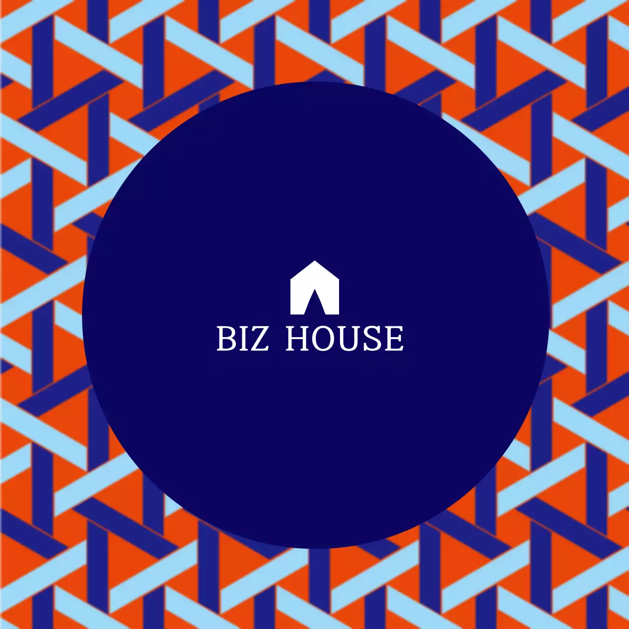 ネイビー モダン ビジネス ロゴ ファンシーバナー