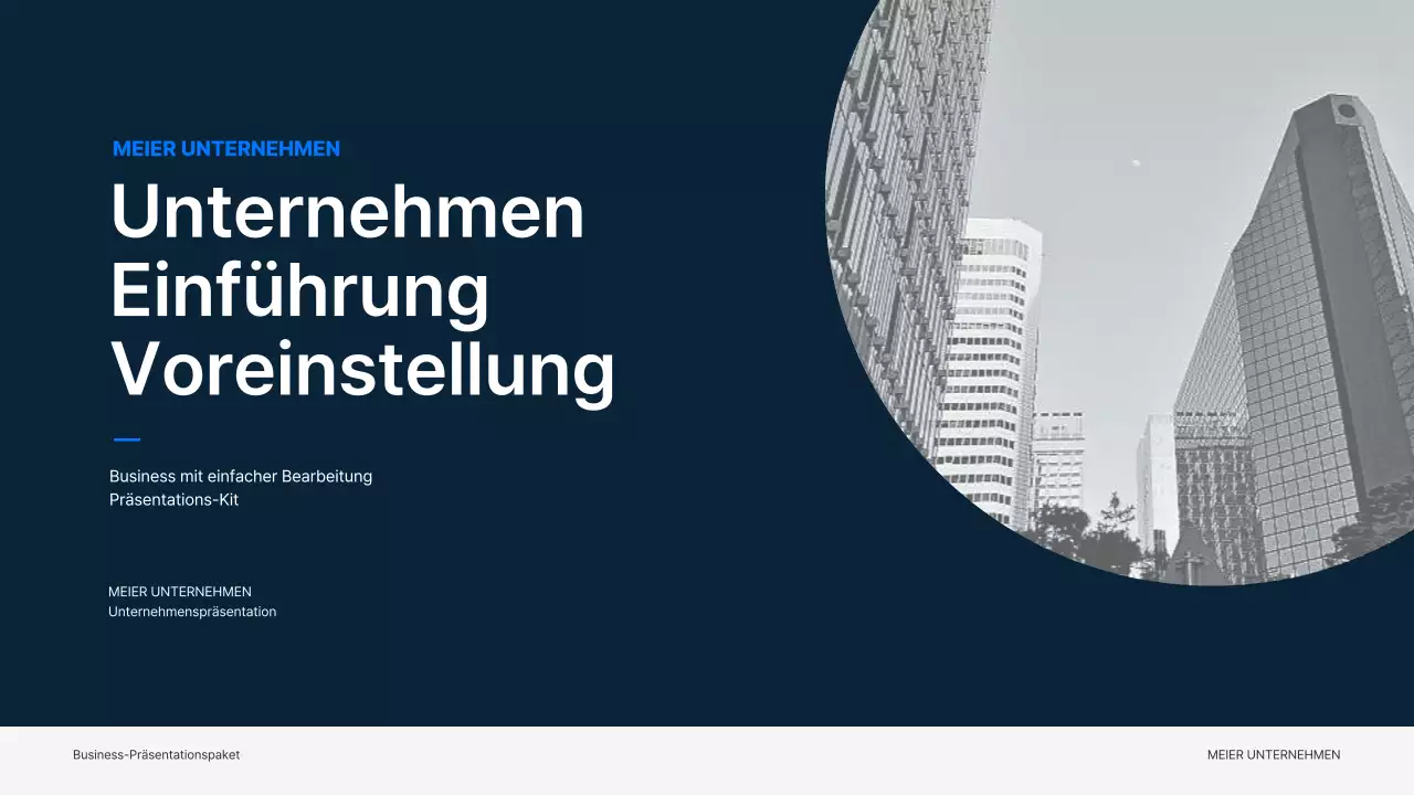 Einfache Geschäftsmaterialien in Blau und Grau