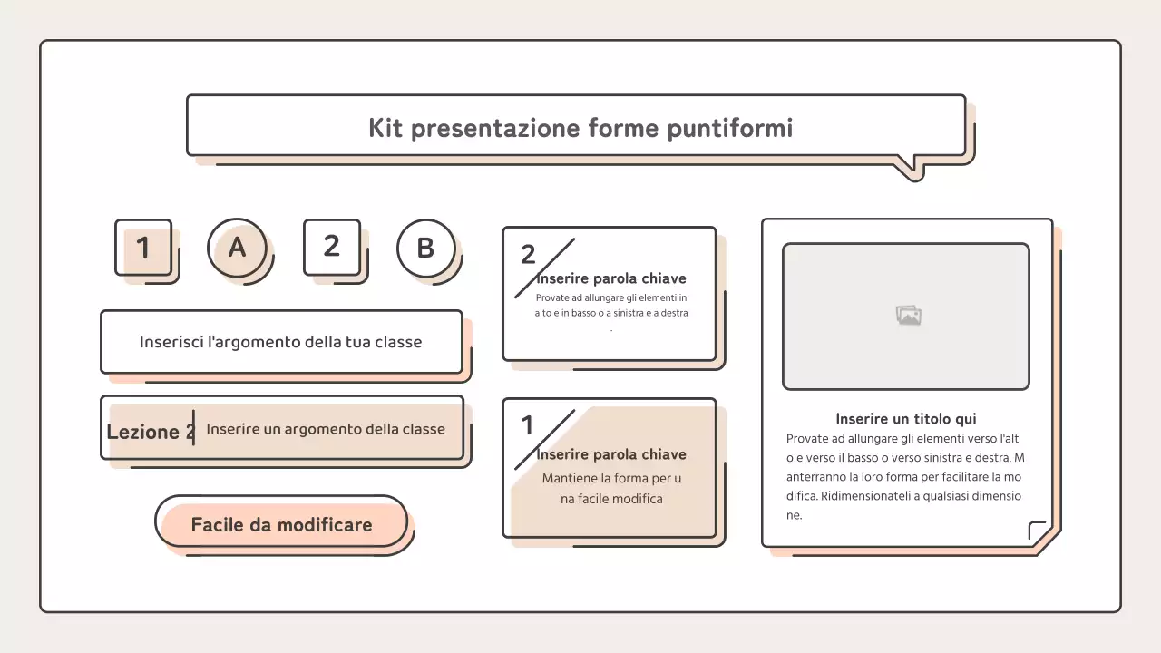 Educativo con forme a punta in rosa e beige