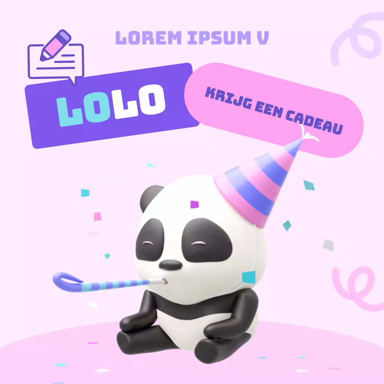 Kitscherig feest in roze en paarsConceptbesprekingEvenementpromotie