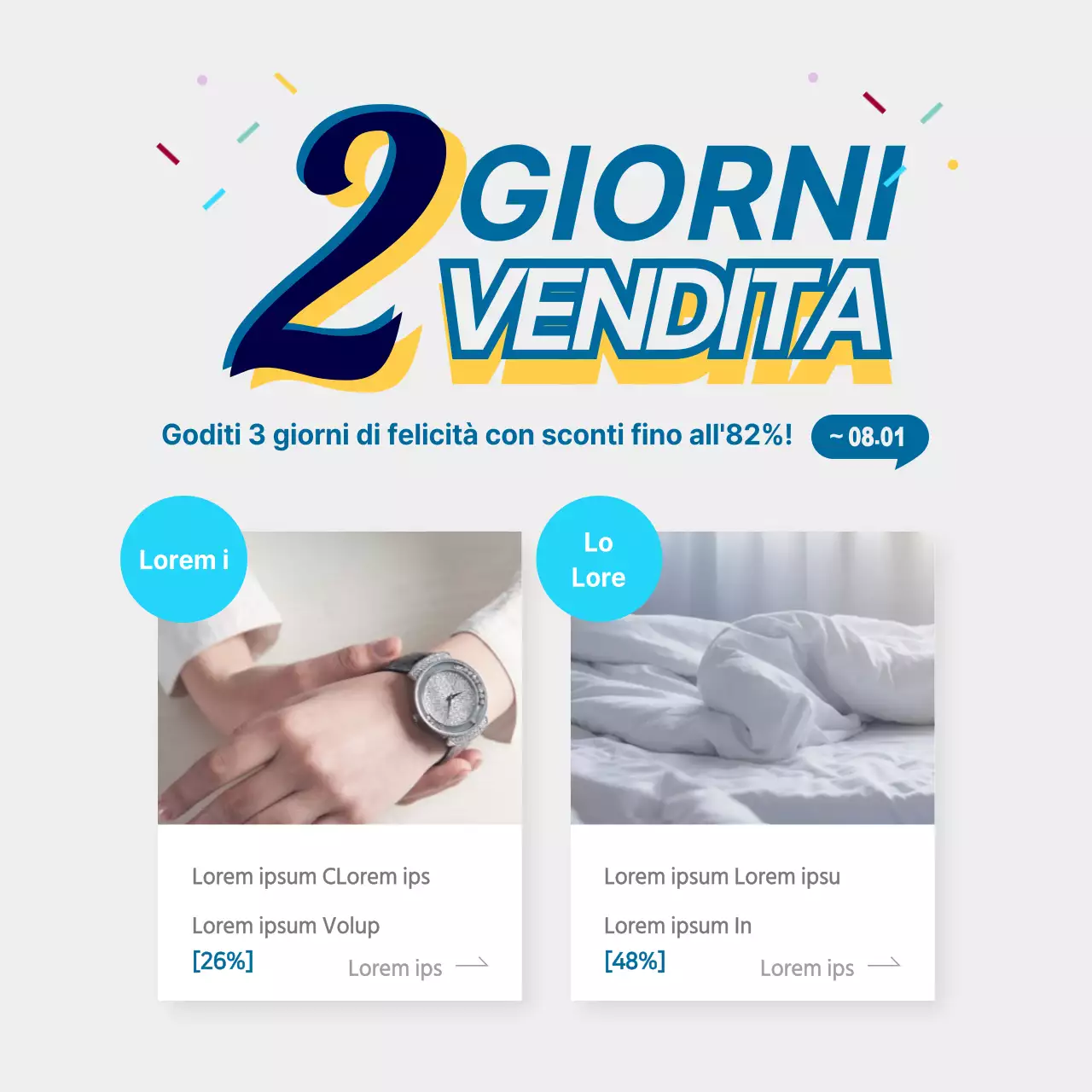 Vendita per 2 giorni