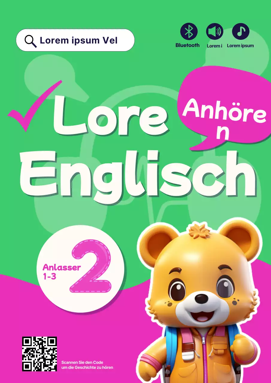 Förderung des Englischunterrichts mit einem Knall in Gelb und Blau