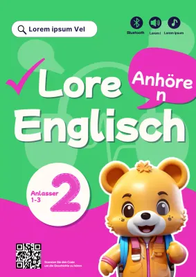 Förderung des Englischunterrichts mit einem Knall in Gelb und Blau