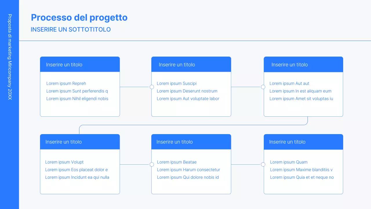 Kit di concetti aziendali con linee blu, minimaliste e semplici