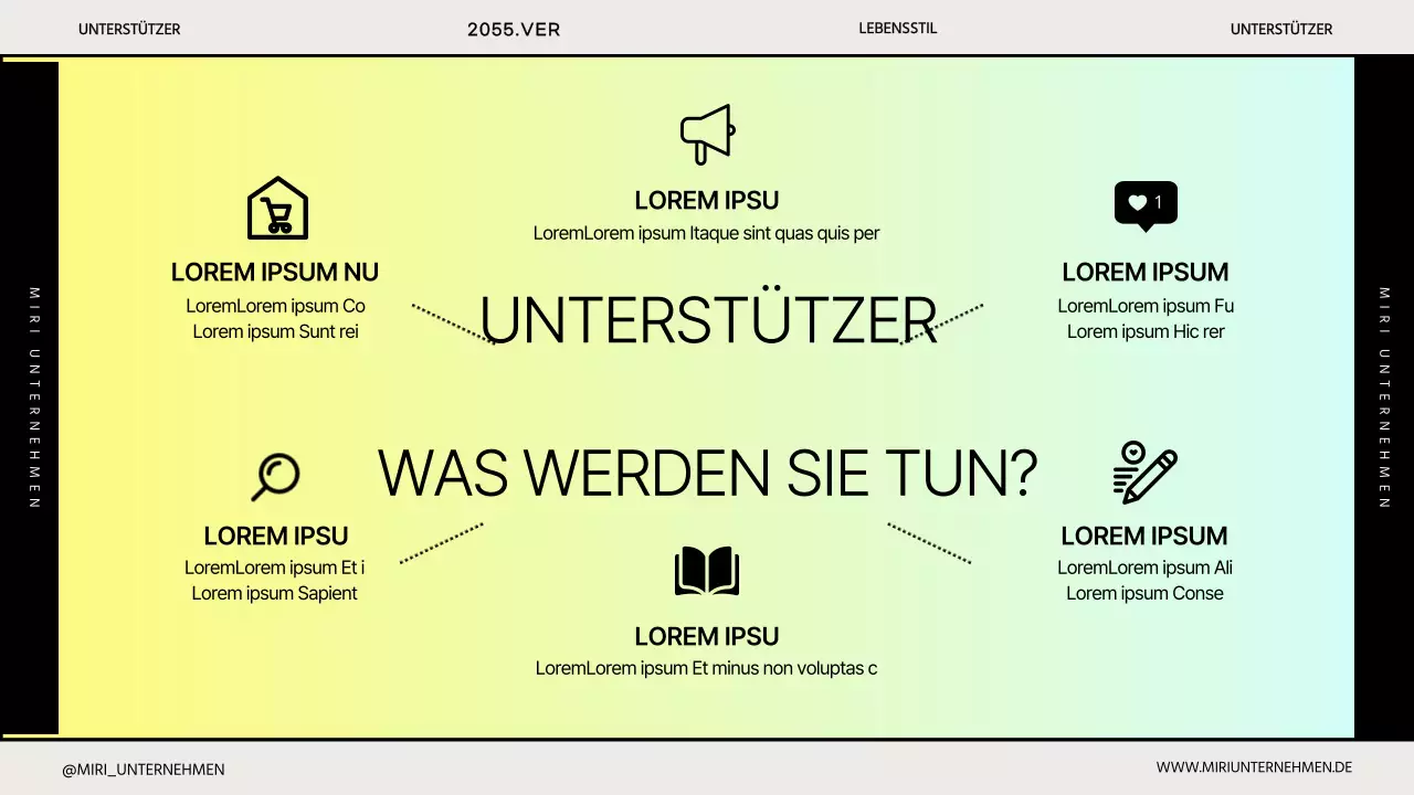 Gradient's einfache Präsentation für den Unternehmensstart