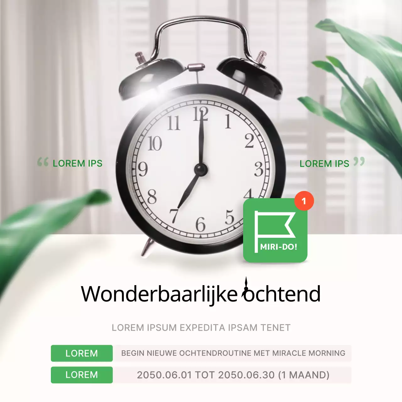 Zwart en Groen Miracle Morning Challenge Gids