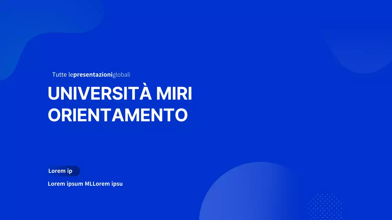 Modello di orientamento Bluetone