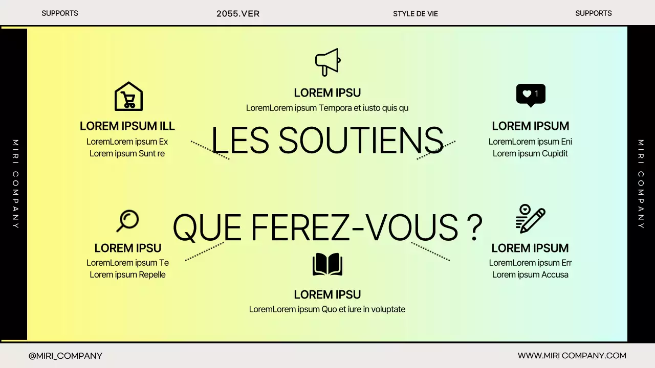 Présentation simple de Gradient pour le lancement de l'entreprise