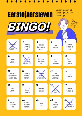 Mission Bingo, een frisse missie in levendige gele tinten