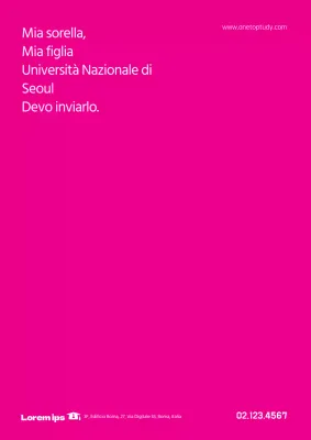 Volantino che promuove il programma di miglioramento accademico della scuola con sfondo rosa
