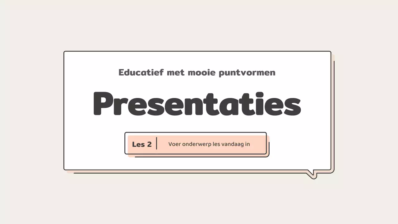 Educatief met puntvormen in roze en beige