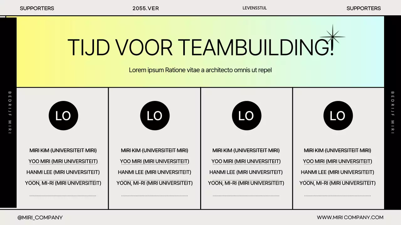 De eenvoudige bedrijfspresentatie van Gradient