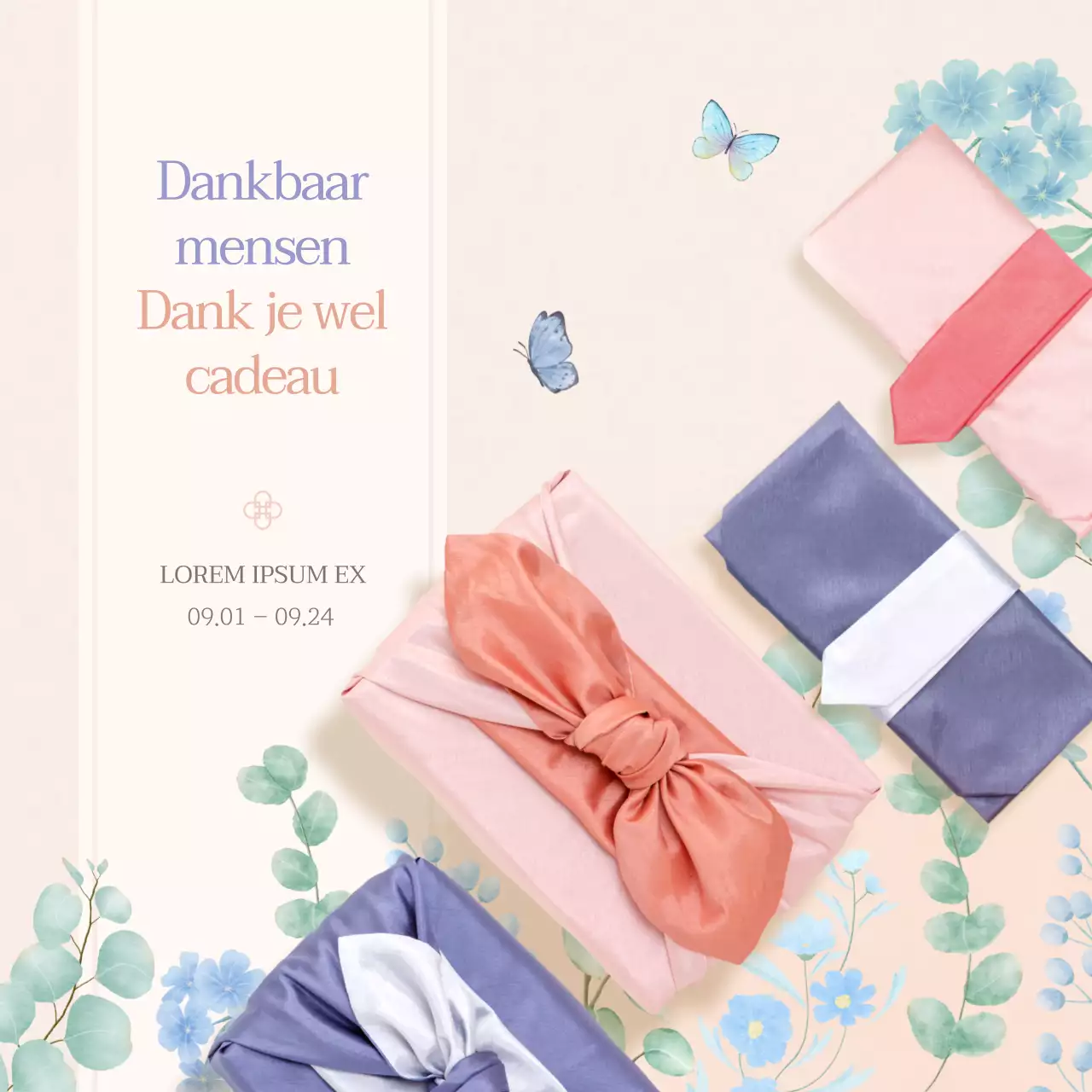 Gids voor het boeken van traditionele roze en paarse geschenken