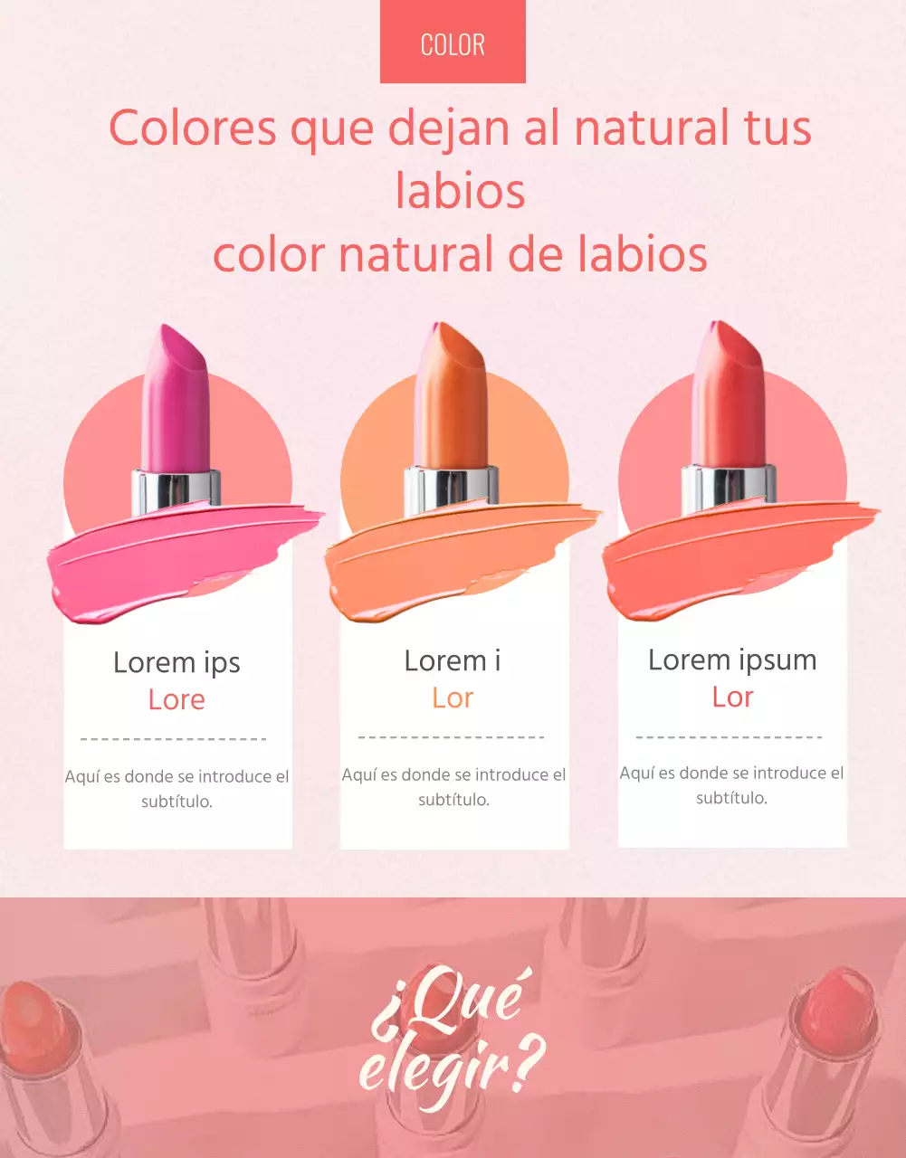 Presentamos una barra de labios fresca y brillante en rosa