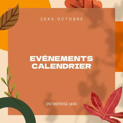 Annonce d'un événement d'automne brun et tropical