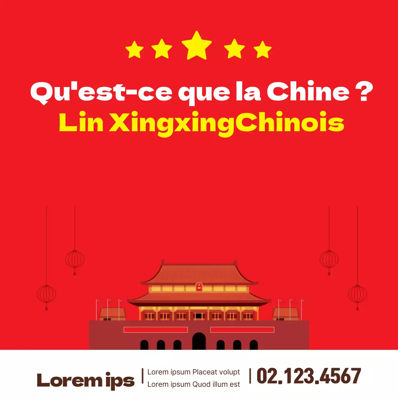 École de langue chinoise_Square Poster