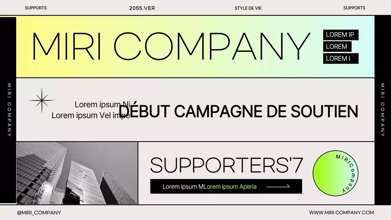 Présentation simple de Gradient pour le lancement de l'entreprise