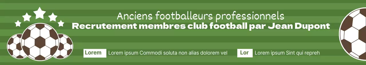 Recrutement de membres pour un club de football
