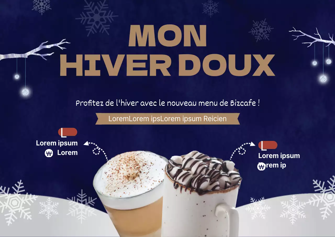 Boissons d'hiver Nouveau menu