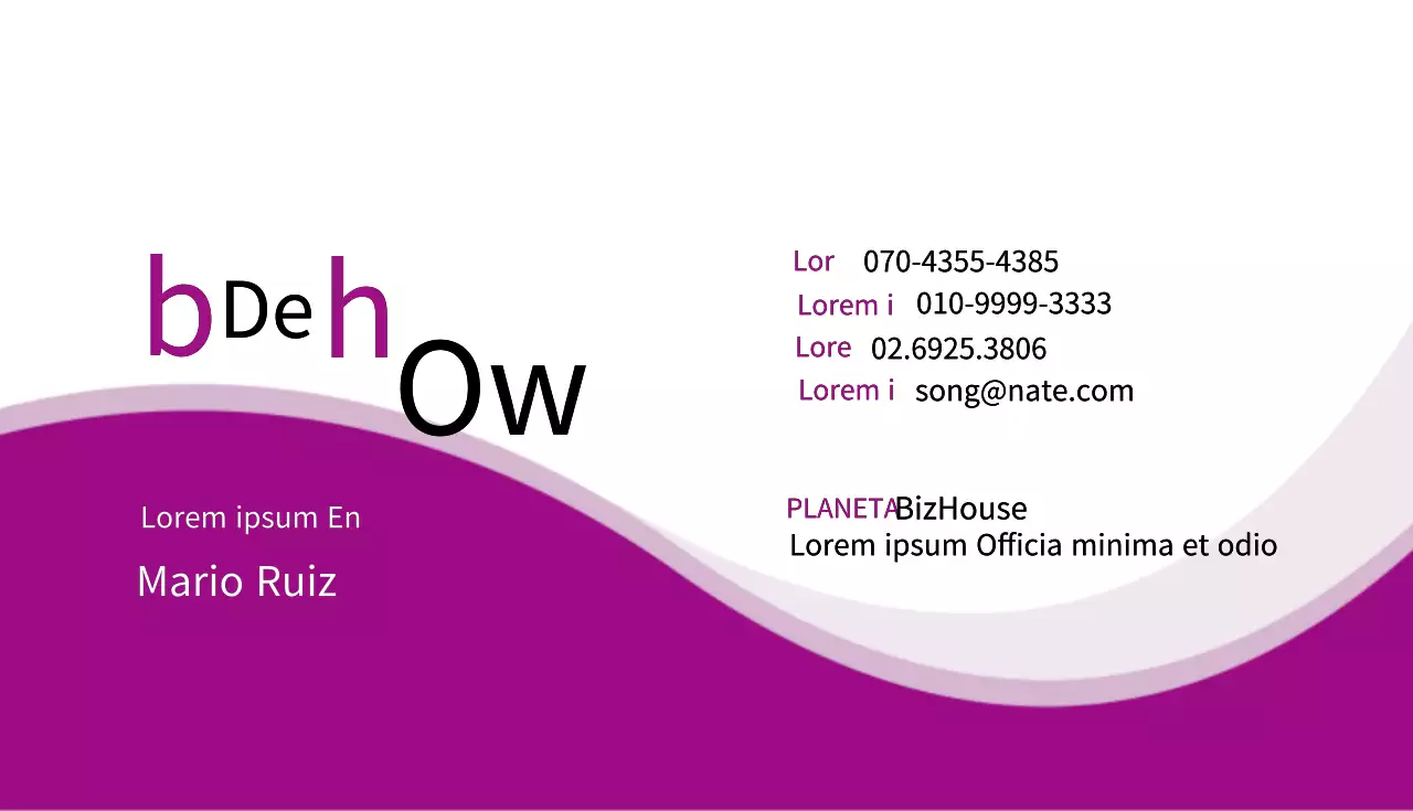 Púrpura Simple Business