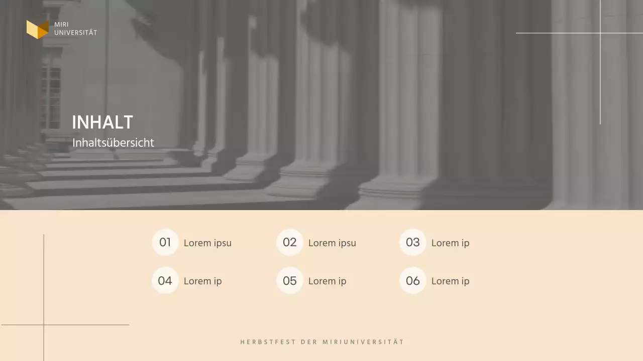 Einfacher beige-schwarz-weißer Vorschlag für das Sponsoring eines Universitätsfestivals