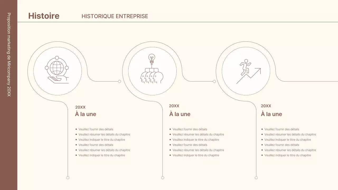 Un kit de concept d'entreprise avec des lignes minimalistes et simples en marron.