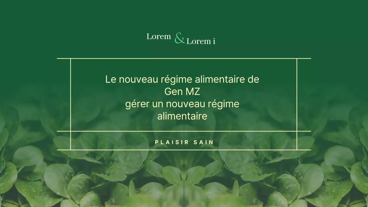 Thème vert et jaune sur l'alimentation saine et le plaisir sain
