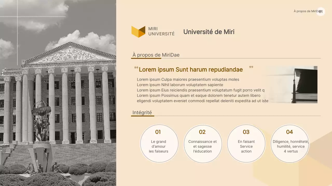 Proposition simple de parrainage d'un festival universitaire en beige, noir et blanc