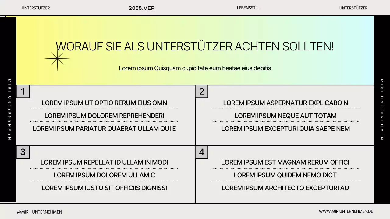 Gradient's einfache Präsentation für den Unternehmensstart