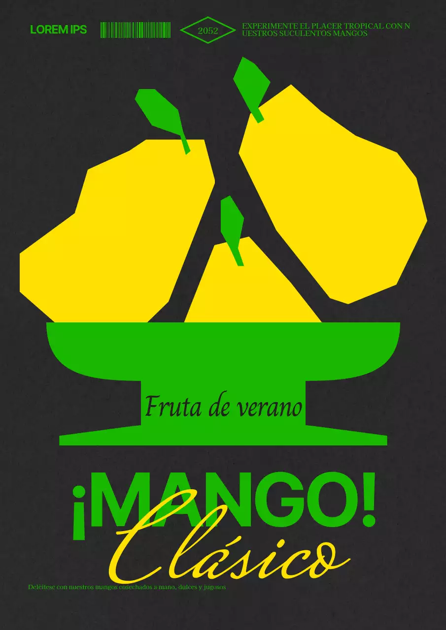 Promover mangos de verano abstractos amarillos y verdes